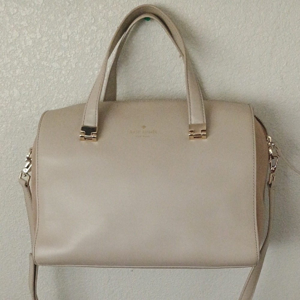 Kate Spade Taupe Leather Satchel